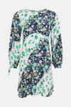 Oasis Petite Asymmetric Floral Tie Cuff Dress thumbnail 4