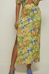Oasis Slinky Jersey Floral Print Split Midaxi Skirt thumbnail 2