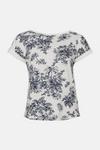 Oasis Tiger Palm Print Cotton Slub Roll Sleeve T-Shirt thumbnail 4