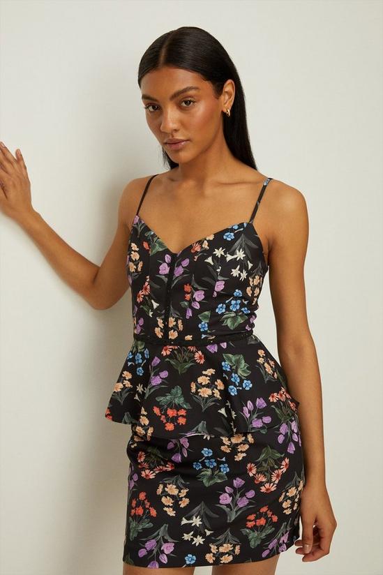 Oasis Printed Floral Strappy Mini Dress 3