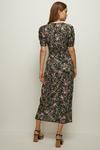 Oasis Slinky Jersey Floral Printed Ruched Sleeve Midi Dress thumbnail 3