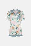 Oasis Patched Floral Shirt Satin Pyjama Set thumbnail 4
