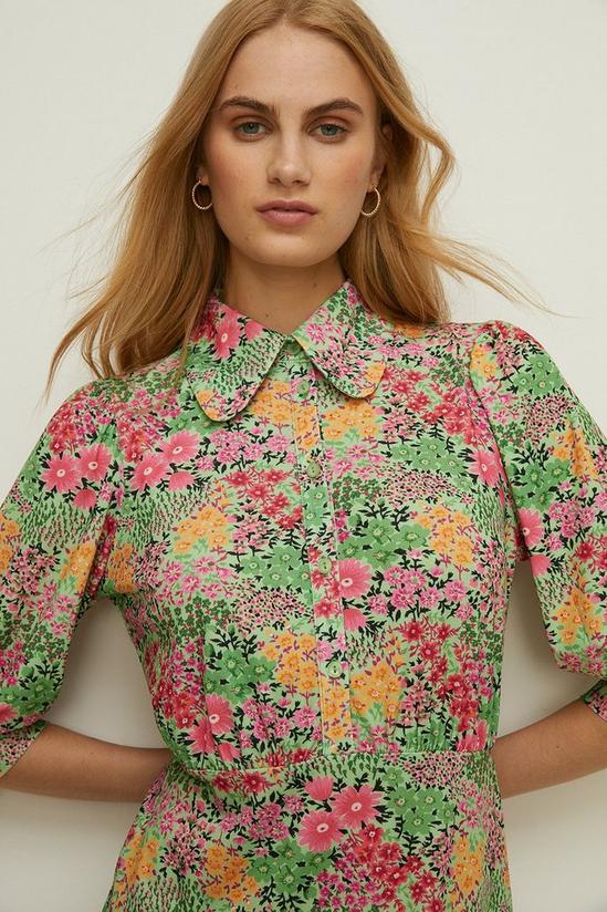 Oasis Jersey Crepe Floral Shirt Dress 1