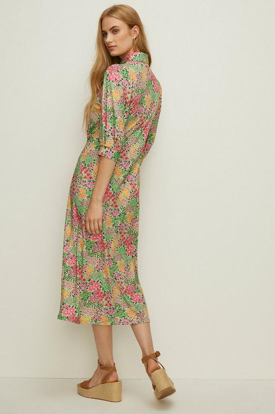 Oasis Jersey Crepe Floral Shirt Dress 3