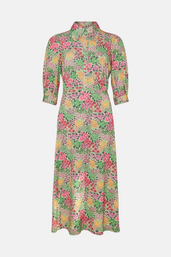 Oasis Jersey Crepe Floral Shirt Dress 4