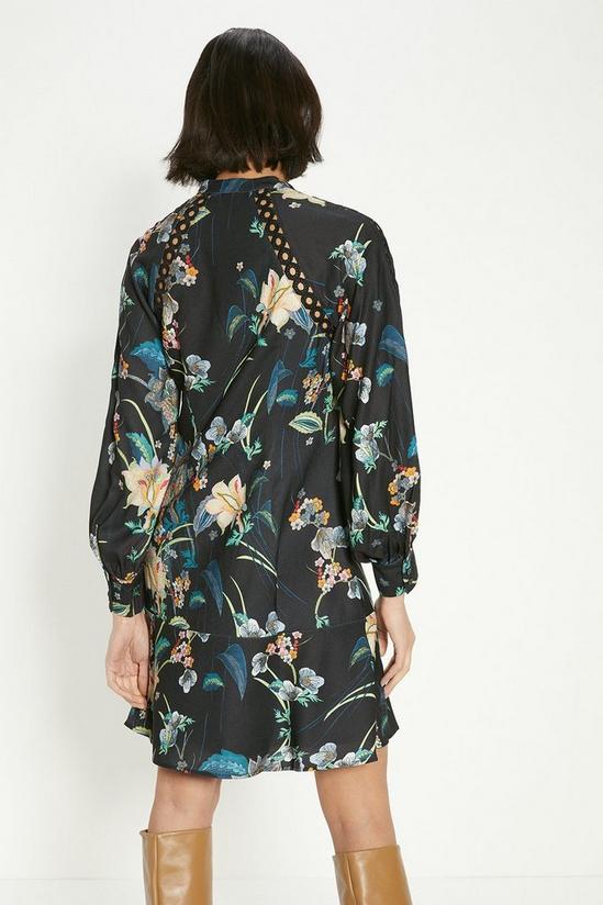 Oasis Floral Print Crepe A-Line Mini Dress 3