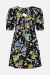 Oasis Crinkle Floral Tie Front Mini Dress thumbnail 4