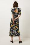 Oasis Crinkle Floral Tie Front Midi Dress thumbnail 3