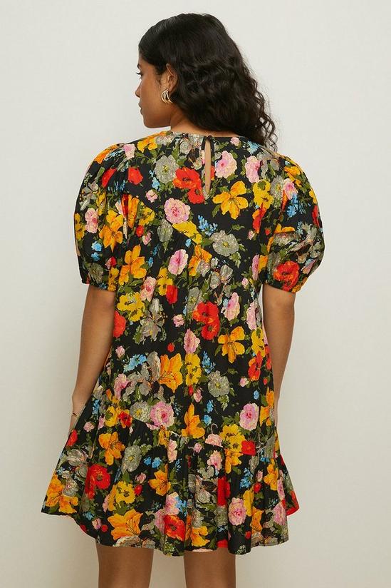 Oasis Painted Floral Tiered Smock Dress 3