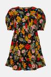 Oasis Painted Floral Tiered Smock Dress thumbnail 4