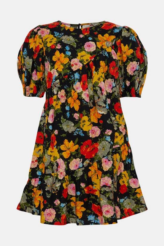 Oasis Painted Floral Tiered Smock Dress 4