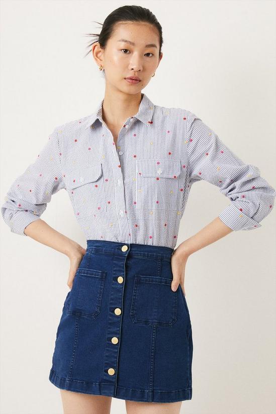 Oasis Embroidered Spot Shirt 1