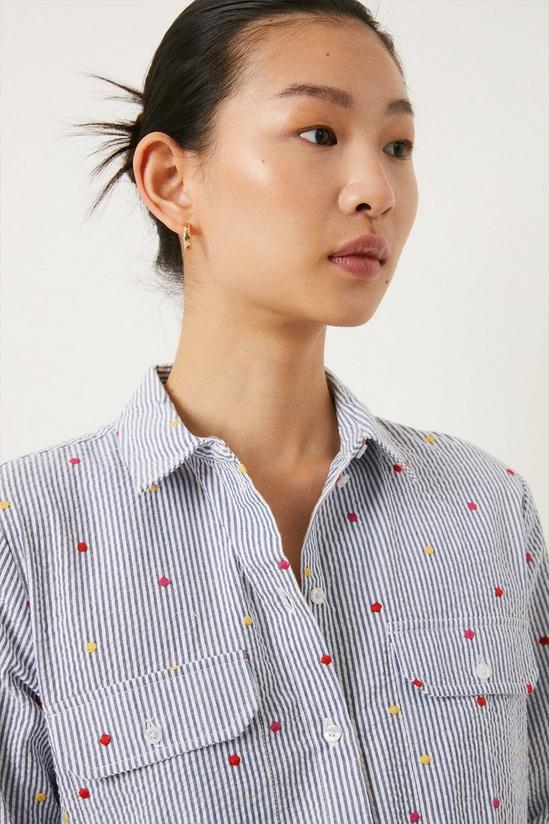 Oasis Embroidered Spot Shirt 2