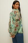 Oasis Floral Printed Tie Keyhole Blouse thumbnail 3