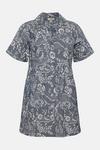 Oasis Petite Floral Chambray Mini Shirt Dress thumbnail 4