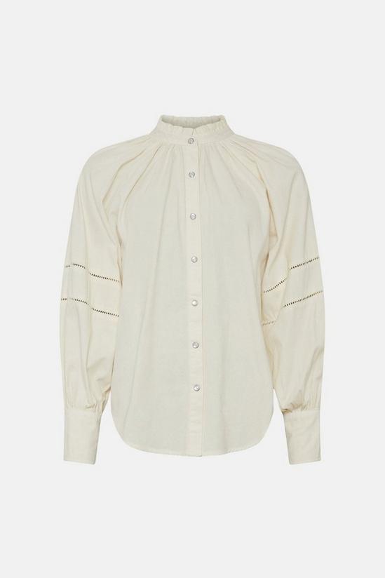 Oasis Twill Frill Collar Overshirt 4