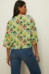 Oasis Button V Front Floral Print Top thumbnail 3