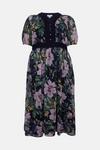 Oasis Plus Size Floral Dobby Chiffon Midi Dress thumbnail 4