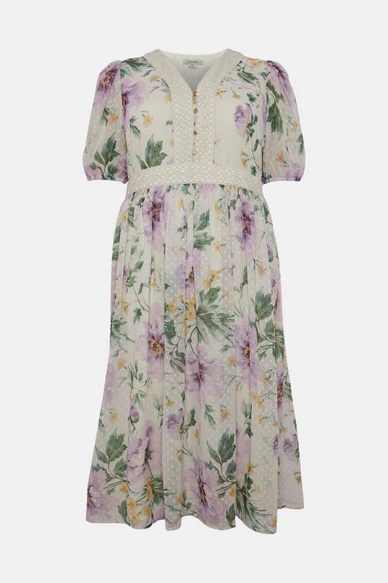 Oasis Plus Size Floral Dobby Chiffon Midi Dress 4