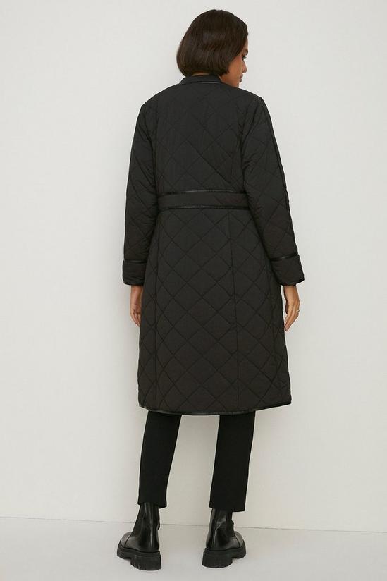 Oasis Quilted Longline Belted Coat 3