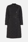 Oasis Quilted Longline Belted Coat thumbnail 4