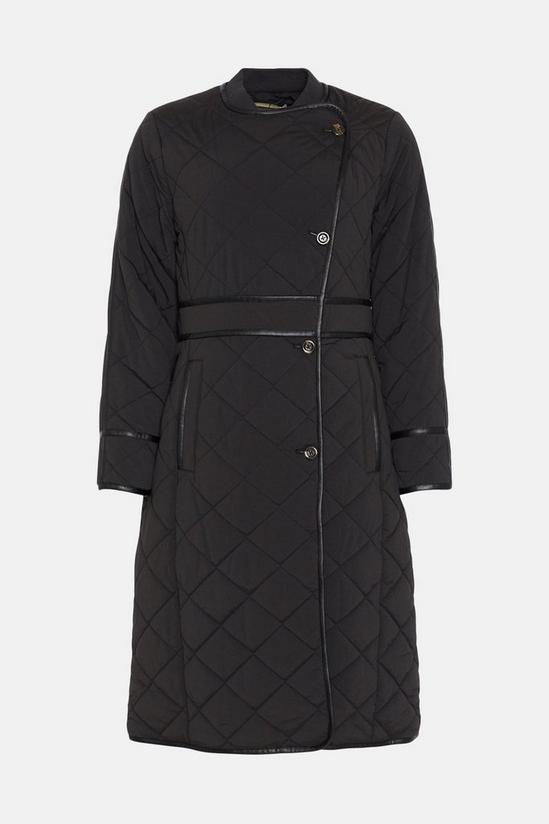 Oasis Quilted Longline Belted Coat 4