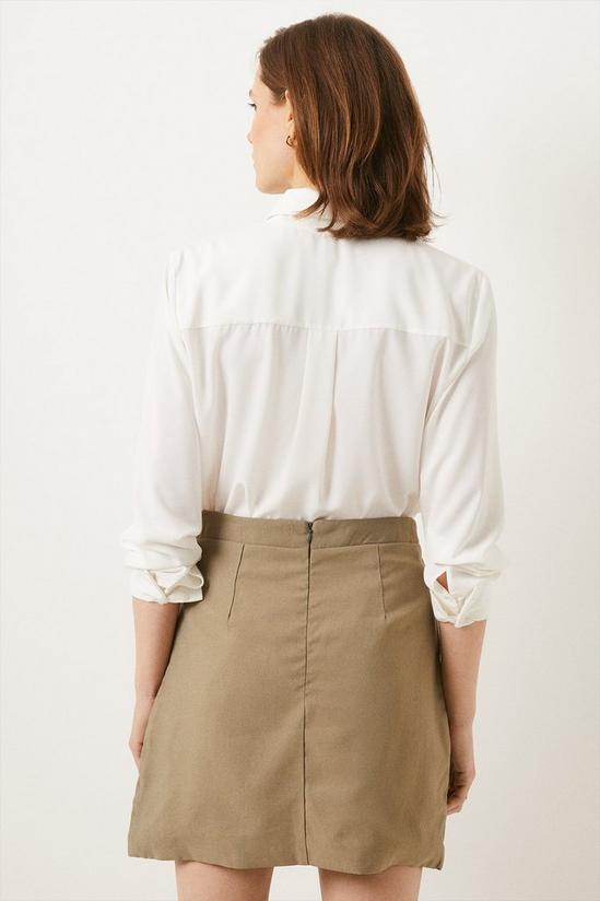 Oasis Linen Look Belted Mini Skirt 3