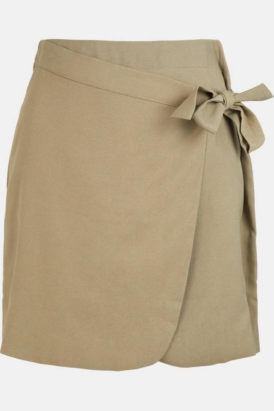 Oasis Linen Look Belted Mini Skirt 4