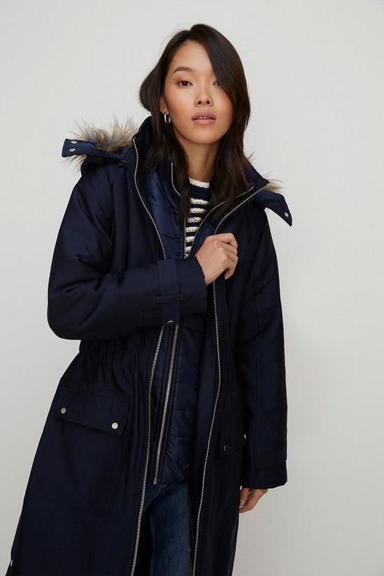 Oasis Premium Fur Hood Padded Winter Parka Coat 5