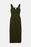 Oasis Linen Look Belted Midi Dress thumbnail 4
