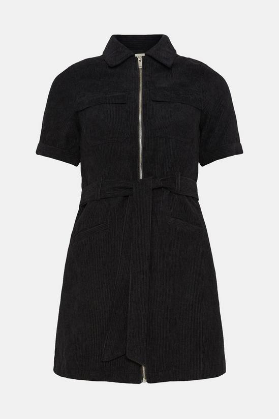 Oasis Belted Zip Through Cord Dress 4