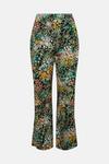 Oasis Ditsy Print Patch Pocket Twill Flare Trouser thumbnail 4