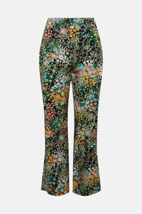 Oasis Ditsy Print Patch Pocket Twill Flare Trouser 4