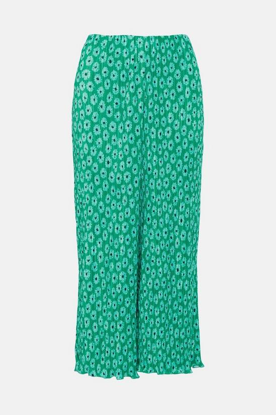 Oasis Petite Floral Print Plisse Culotte Trouser 4