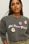 Oasis Let Love Grow Crochet Sweatshirt thumbnail 2