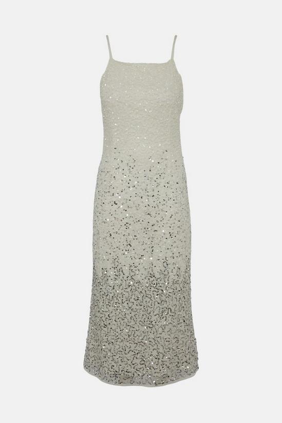 Oasis Ombre Sequin Strappy Slip Midi Dress 4