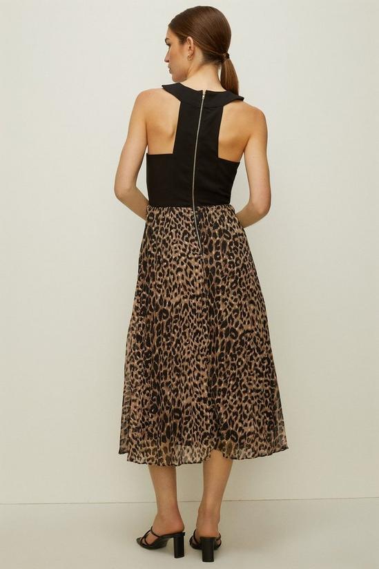 Oasis Animal  2 In 1 Pleated Skirt Dress 3