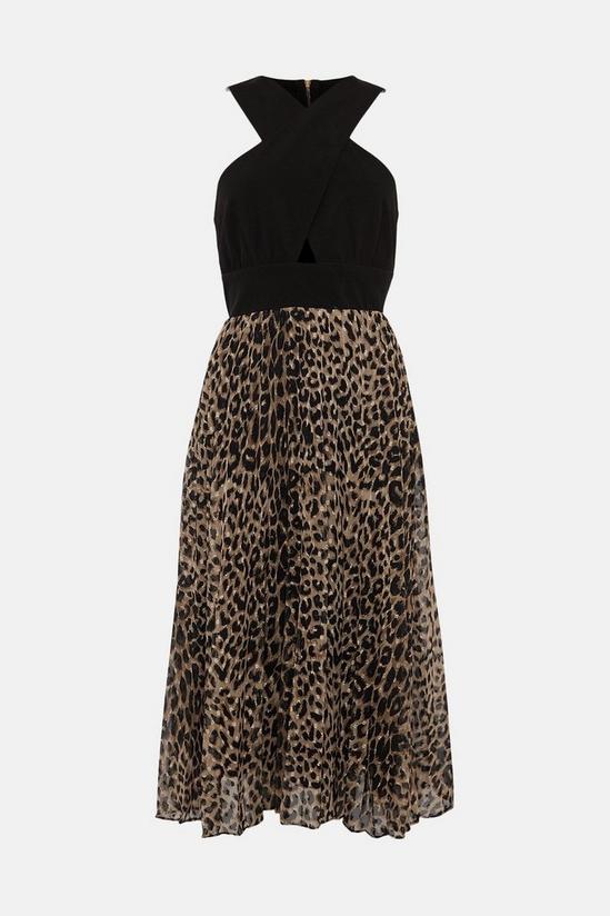 Oasis Animal  2 In 1 Pleated Skirt Dress 4