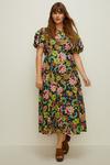 Oasis Curve Carnival Printed Puff Sleeve Dress thumbnail 1
