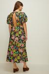 Oasis Curve Carnival Printed Puff Sleeve Dress thumbnail 3
