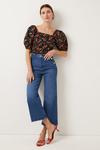 Oasis Cherry Printed Puff Sleeve Top thumbnail 3