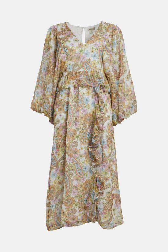 Oasis Petite Pastel Paisley Dobby Chiffon Dress 4