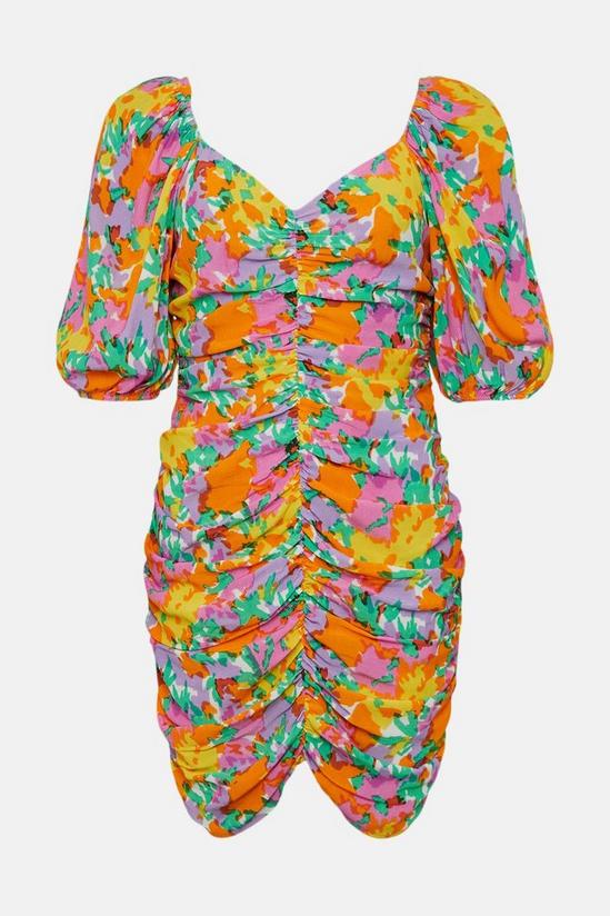 Oasis Bright Floral Ruched Front Mini Dress 4