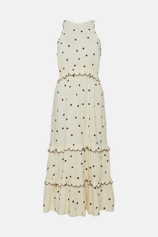 Oasis Rachel Stevens Petite Linen Mix Printed Dress 4