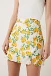 Oasis Lemon Printed Linen Look  Mini Skirt thumbnail 2