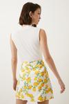 Oasis Lemon Printed Linen Look  Mini Skirt thumbnail 3