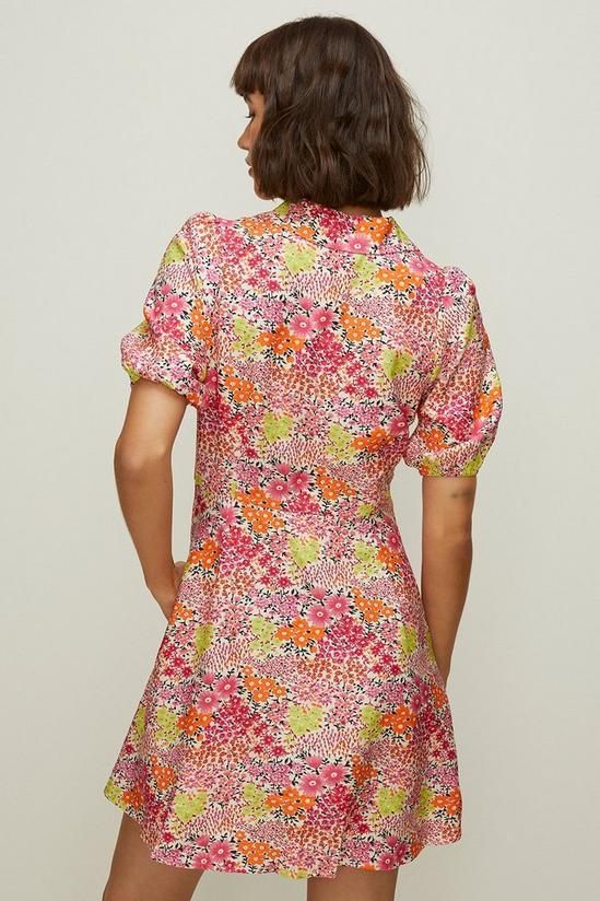 Oasis Ditsy Printed Linen Look Tea Dress 3