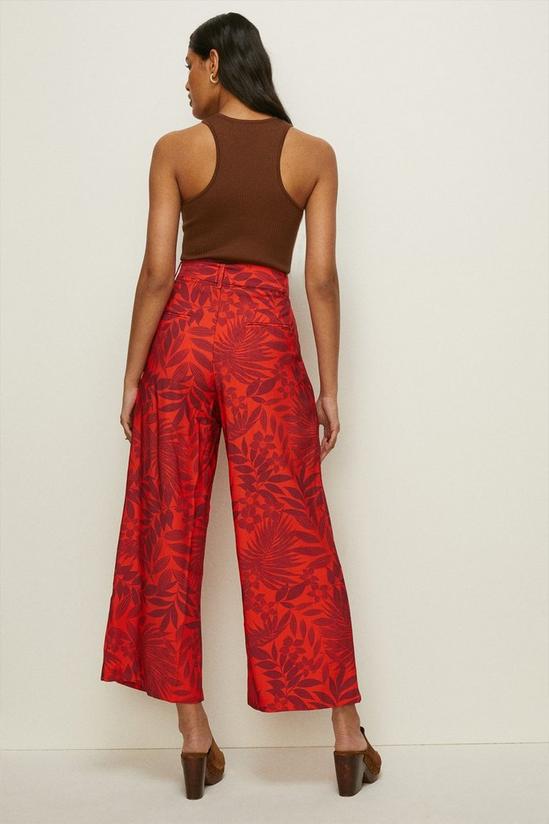 Oasis Floral Printed Linen Look Wide Leg Trouser 3