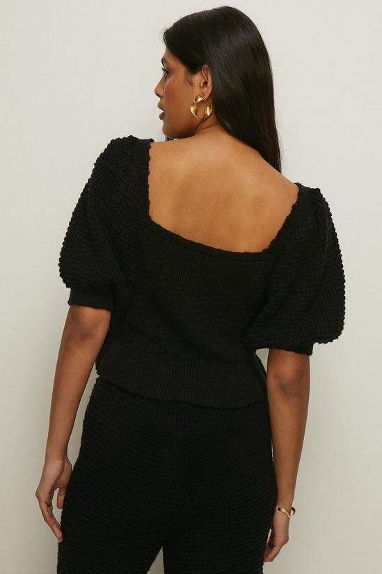 Oasis Frill Detail Knitted Tie Front Crop Top 3