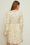 Oasis Rachel Stevens Linen Mix Scallop Printed Spot Dress thumbnail 3